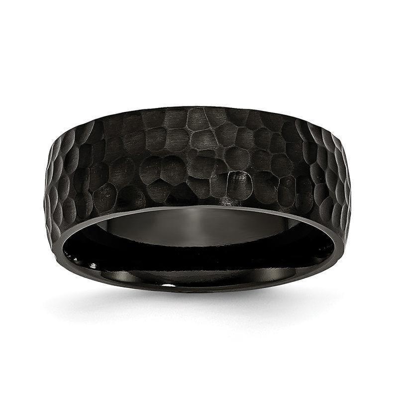 Titanium Black IP-Plated Hammered 8mm Band - Seattle Gold Grillz