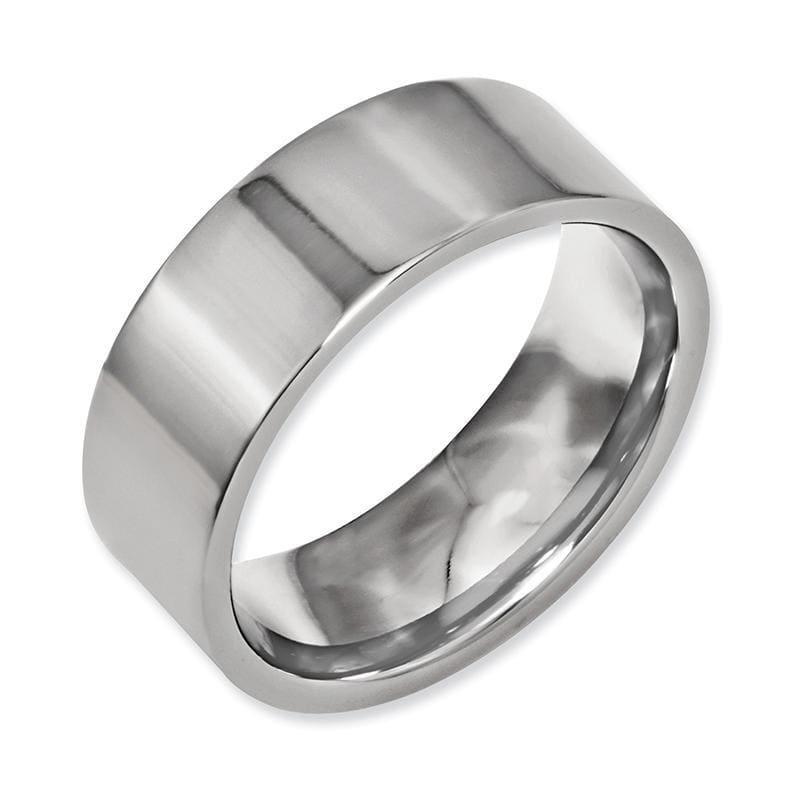 Titanium Flat 8mm Polished Band - Seattle Gold Grillz