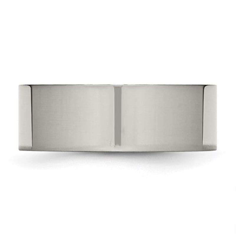 Titanium Flat 8mm Polished Band - Seattle Gold Grillz