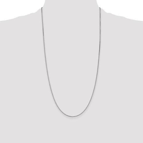 White Gold 1.1mm Box Chain - Seattle Gold Grillz