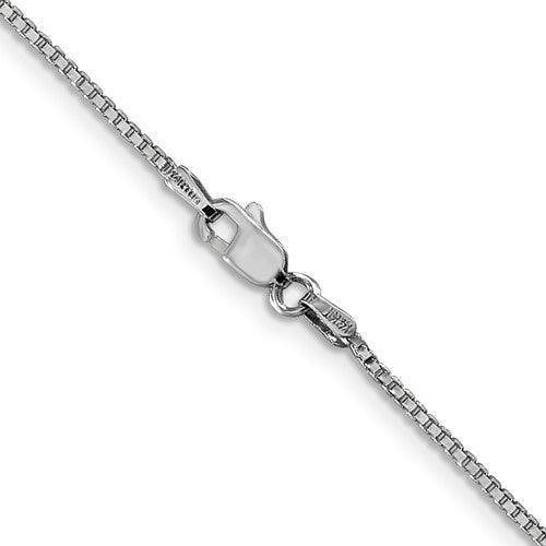 White Gold 1.1mm Box Chain - Seattle Gold Grillz