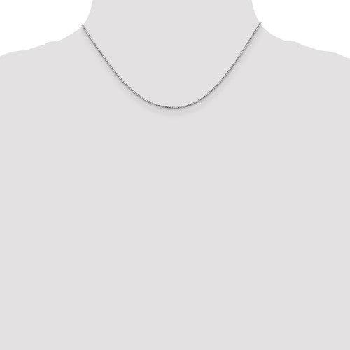 White Gold 1.1mm Box Chain - Seattle Gold Grillz
