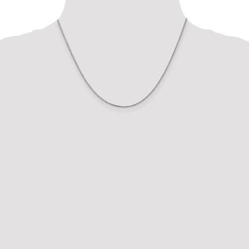 White Gold 1.1mm Box Chain - Seattle Gold Grillz