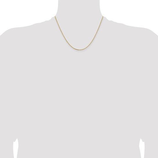 14k 1.40mm Diamond Cut Cable Chain