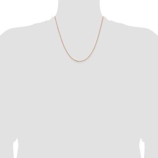 14k 1.40mm Diamond Cut Cable Chain