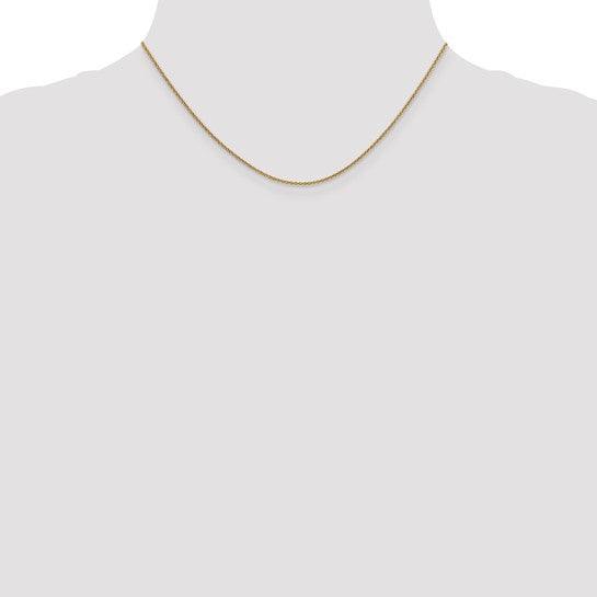 14k 1.4mm Round Cable Chain