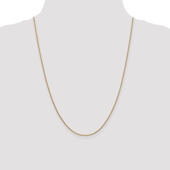 14k 1.4mm Round Cable Chain