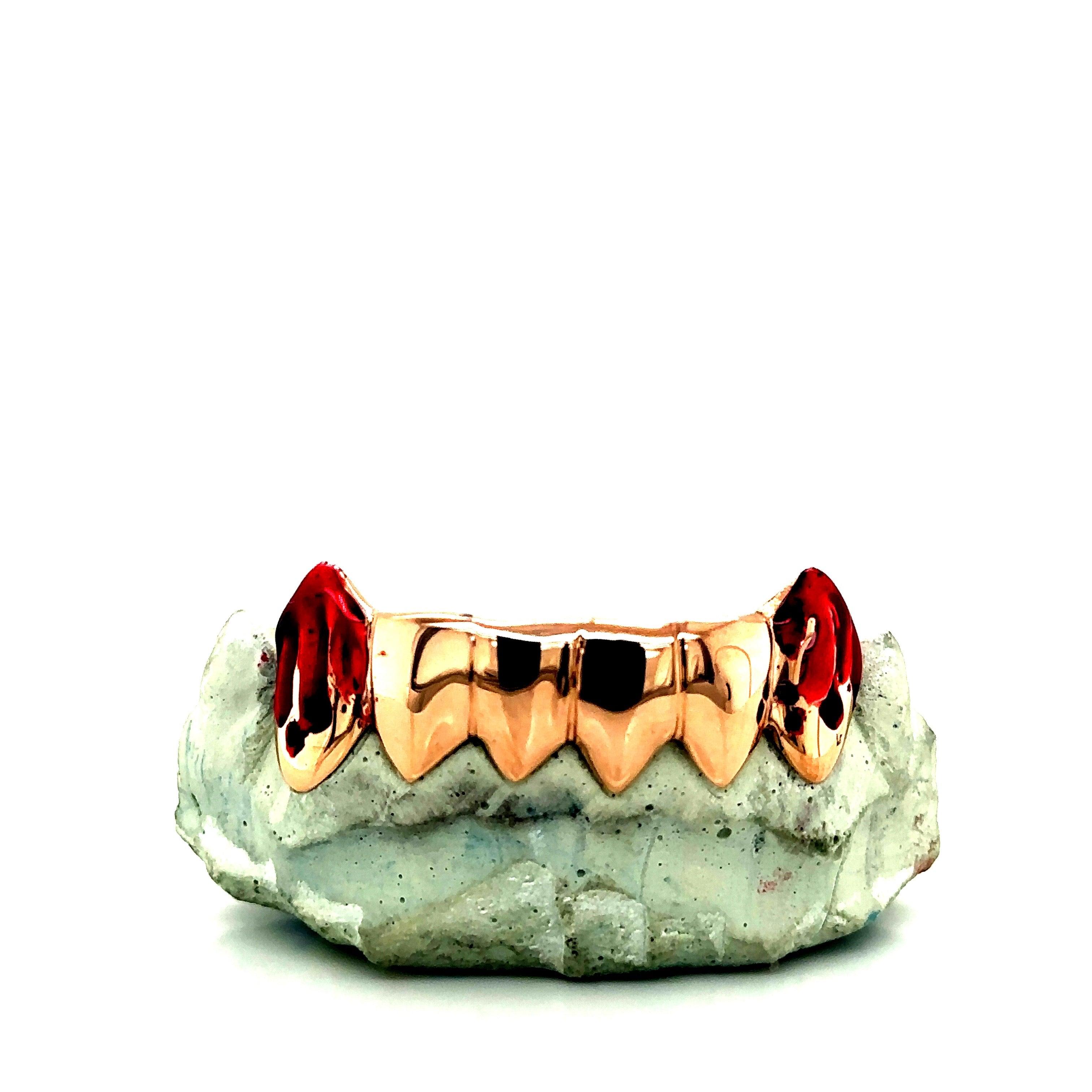 6pc Gold Blood Drip Bottom Grillz