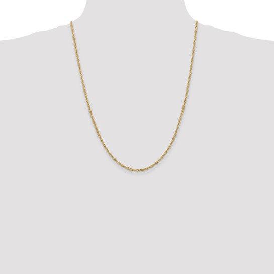 14k 2mm Singapore Chain