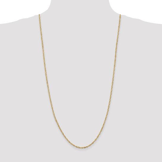 14k 2mm Singapore Chain