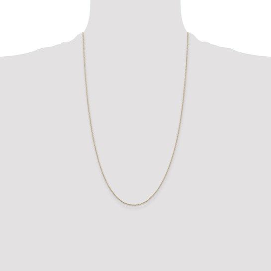 14k 0.80mm Diamond Cut Cable Chain