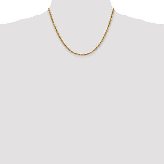 14k 3mm Regular Rope Chain