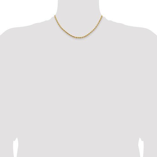 14k 3.25mm Diamond-cut Rope Chain