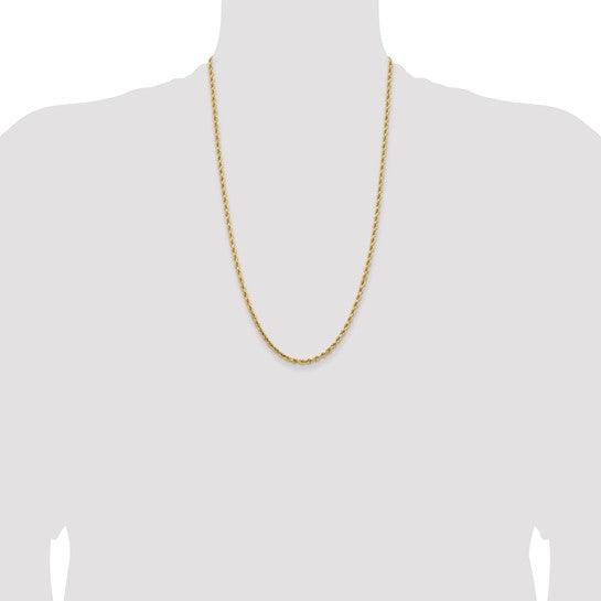 14k 3.25mm Diamond-cut Rope Chain