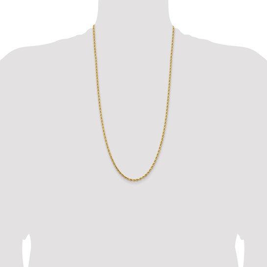 14k 3.25mm Diamond-cut Rope Chain
