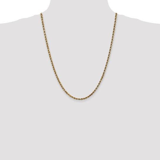 14k 3.5mm Diamond-cut Rope Chain