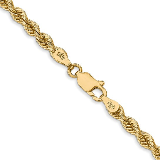 14k 3.65mm Handmade Regular Rope Chain