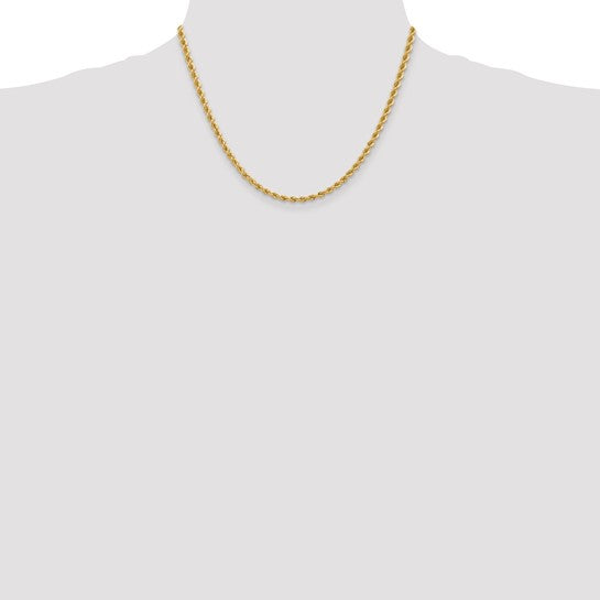 14k 3.65mm Handmade Regular Rope Chain