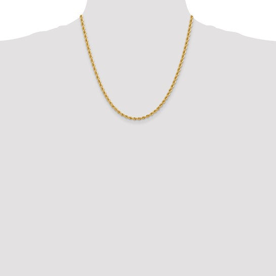 14k 3.65mm Handmade Regular Rope Chain