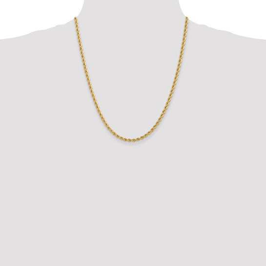 14k 3.65mm Handmade Regular Rope Chain