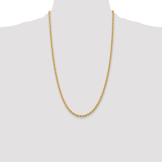 14k 3.65mm Handmade Regular Rope Chain