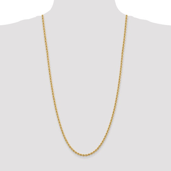 14k 3.65mm Handmade Regular Rope Chain