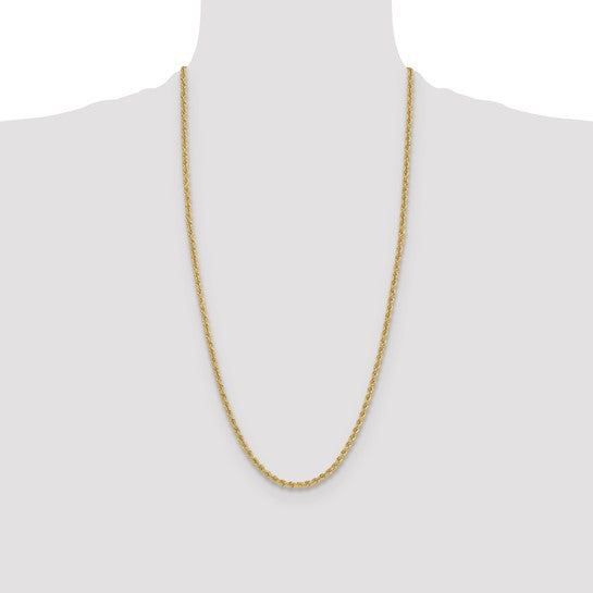 14k 3.65mm Handmade Regular Rope Chain