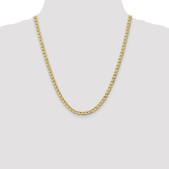 10k 5.25mm Semi-Solid Curb Link Chain