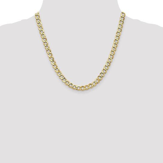 10k 6.5mm Semi-Solid Curb Link Chain