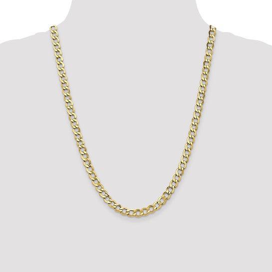 10k 6.5mm Semi-Solid Curb Link Chain
