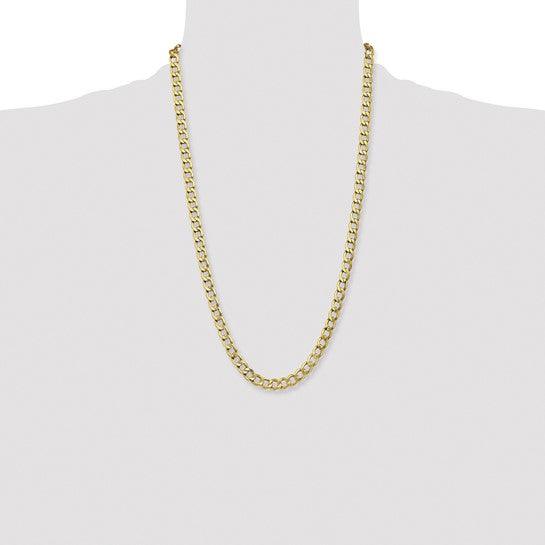 10k 5.25mm Semi-Solid Curb Link Chain