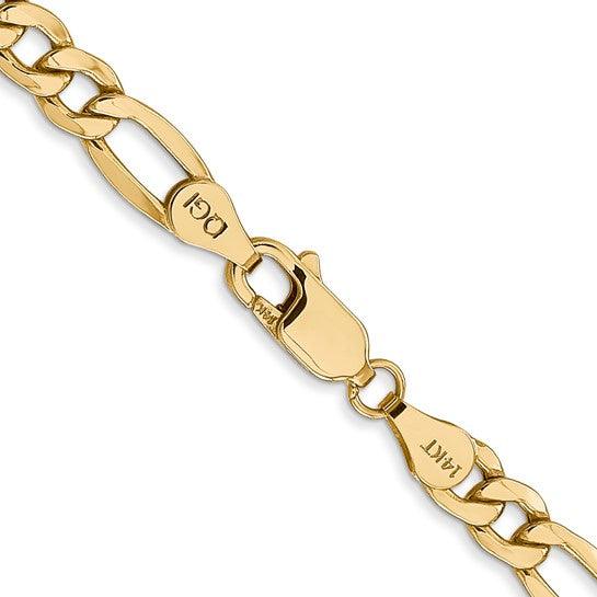 10k 5.75mm Semi-Solid Figaro Chain
