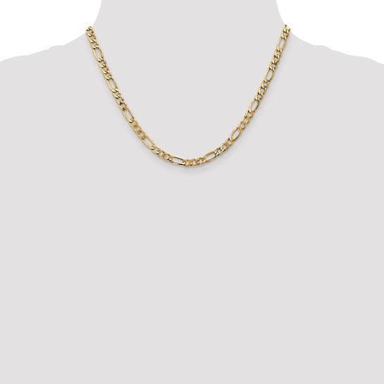 10k 5.75mm Semi-Solid Figaro Chain