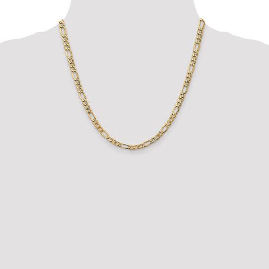 10k 5.75mm Semi-Solid Figaro Chain
