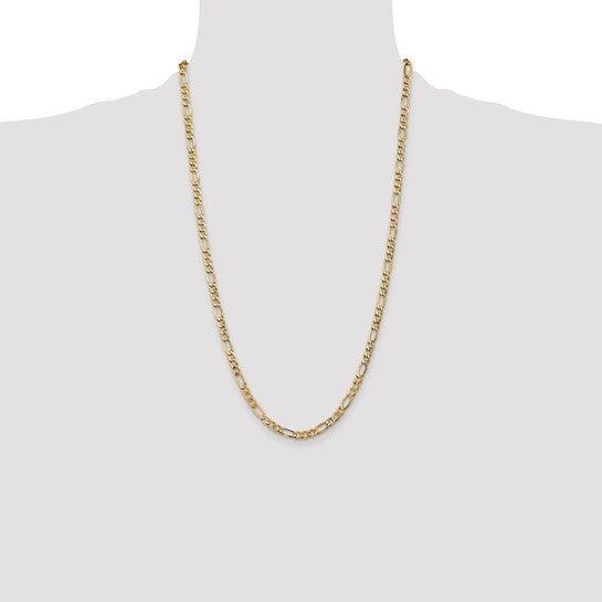 10k 5.75mm Semi-Solid Figaro Chain