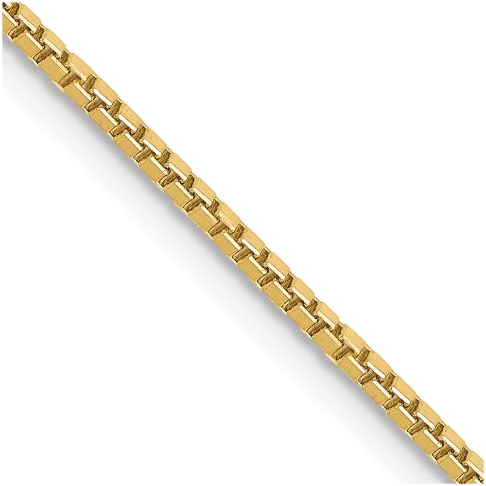 10K Yellow Gold Box Chain — 1.3 mm
