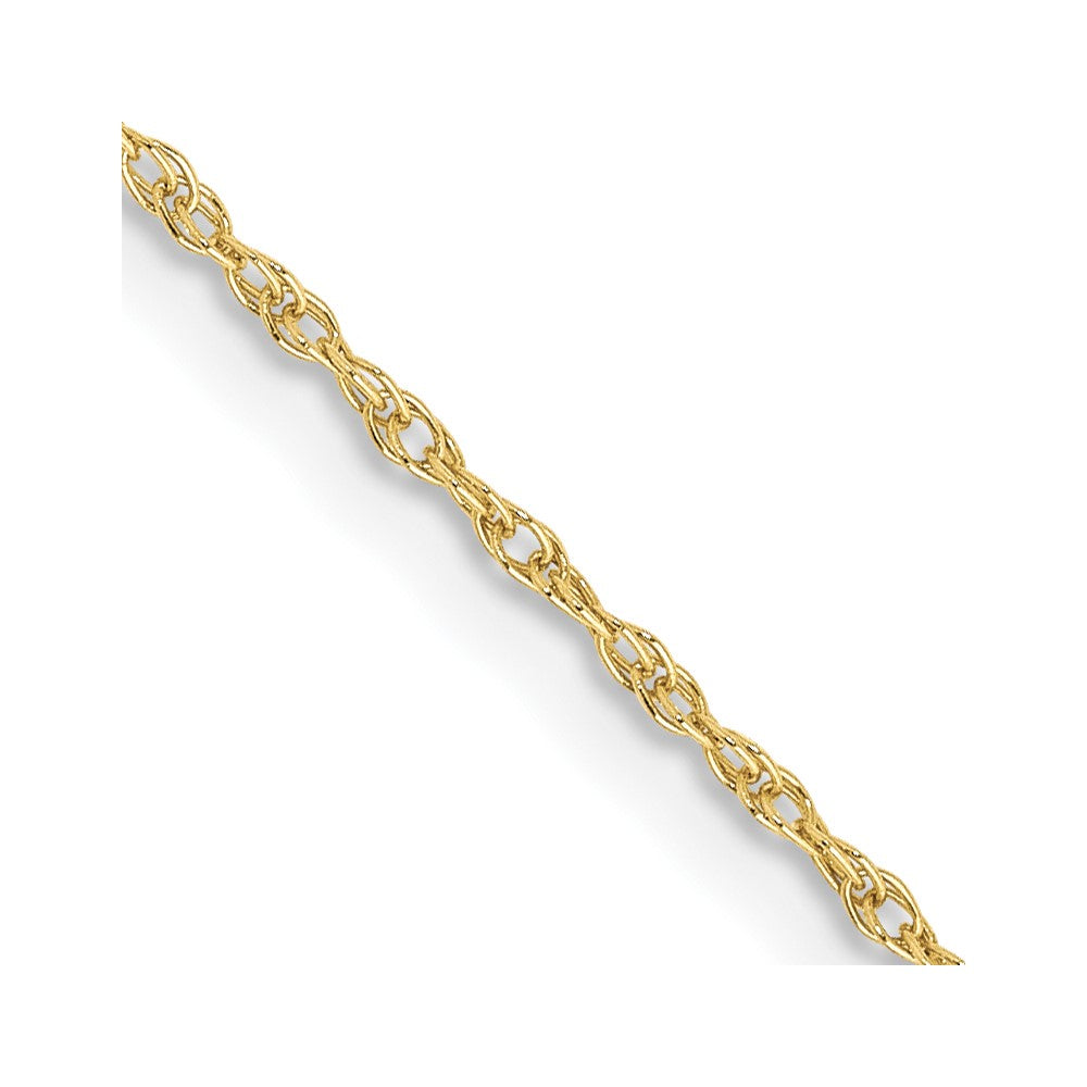 10K Yellow Gold Lite Baby Rope Chain — 0.8 mm