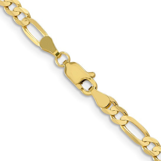 10k 4mm Light Concave Figaro Chain