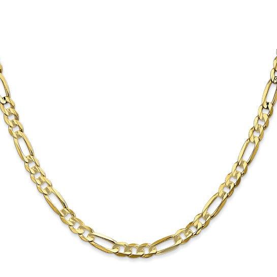 10k 4.5mm Light Concave Figaro Chain