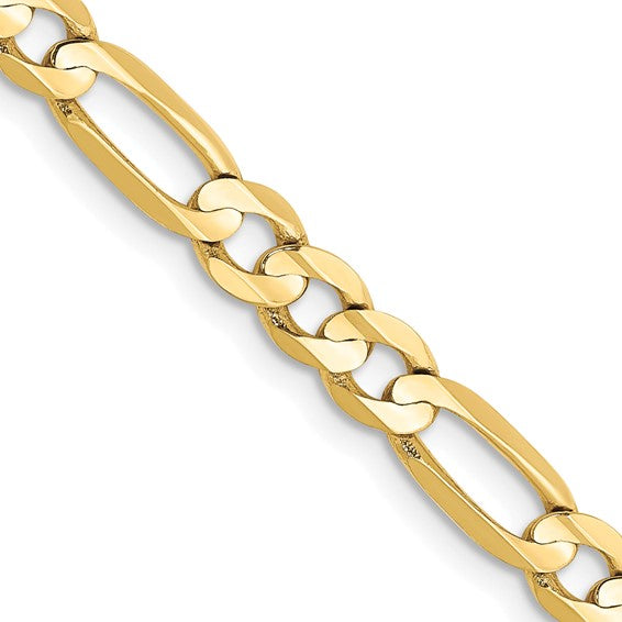 10k 4.5mm Light Concave Figaro Chain