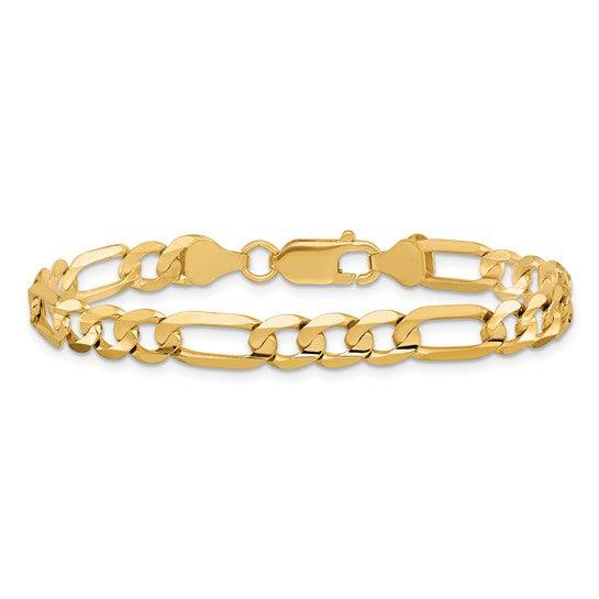 10k 6mm Light Figaro Bracelet