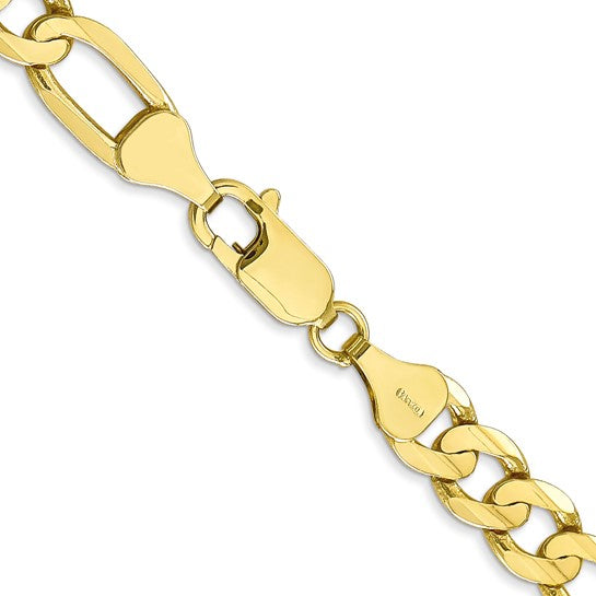 10k 6.75mm Light Concave Figaro Chain