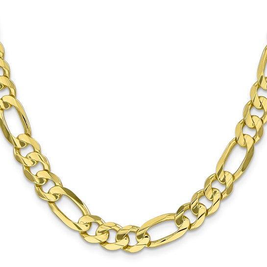 10k 8.75mm Light Concave Figaro Chain