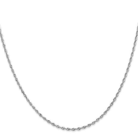 10k White Gold 1.85mm Diamond Cut Quadruple Rope Chain