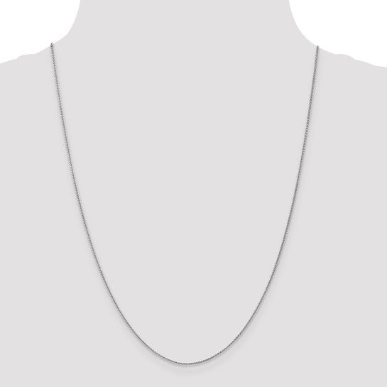 10k White Gold 1.05mm Spiga Pendant Chain