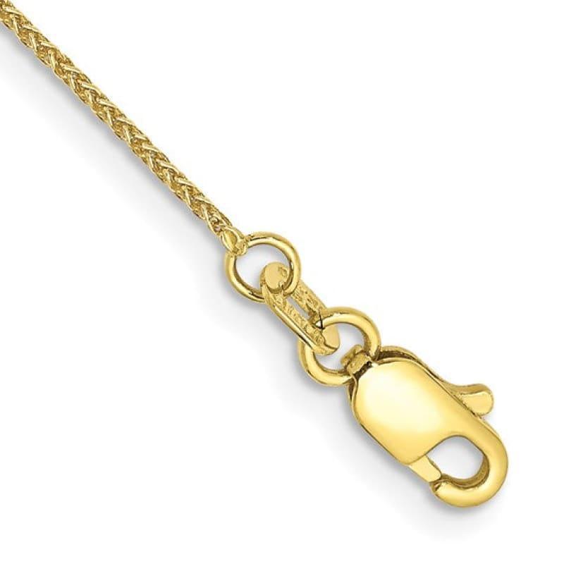 10k 0.80mm Spiga Pendant Anklet - Seattle Gold Grillz