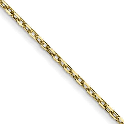 10k 0.95mm Diamond Cut Cable Chain - Seattle Gold Grillz