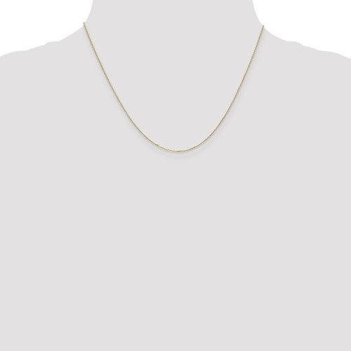 10k 0.95mm Diamond Cut Cable Chain - Seattle Gold Grillz