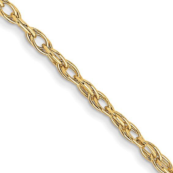 10k 1.15mm Carded Cable Rope Chain - Seattle Gold Grillz