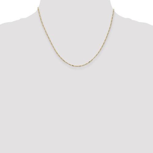 10k 1.25mm Flat Figaro Chain - Seattle Gold Grillz